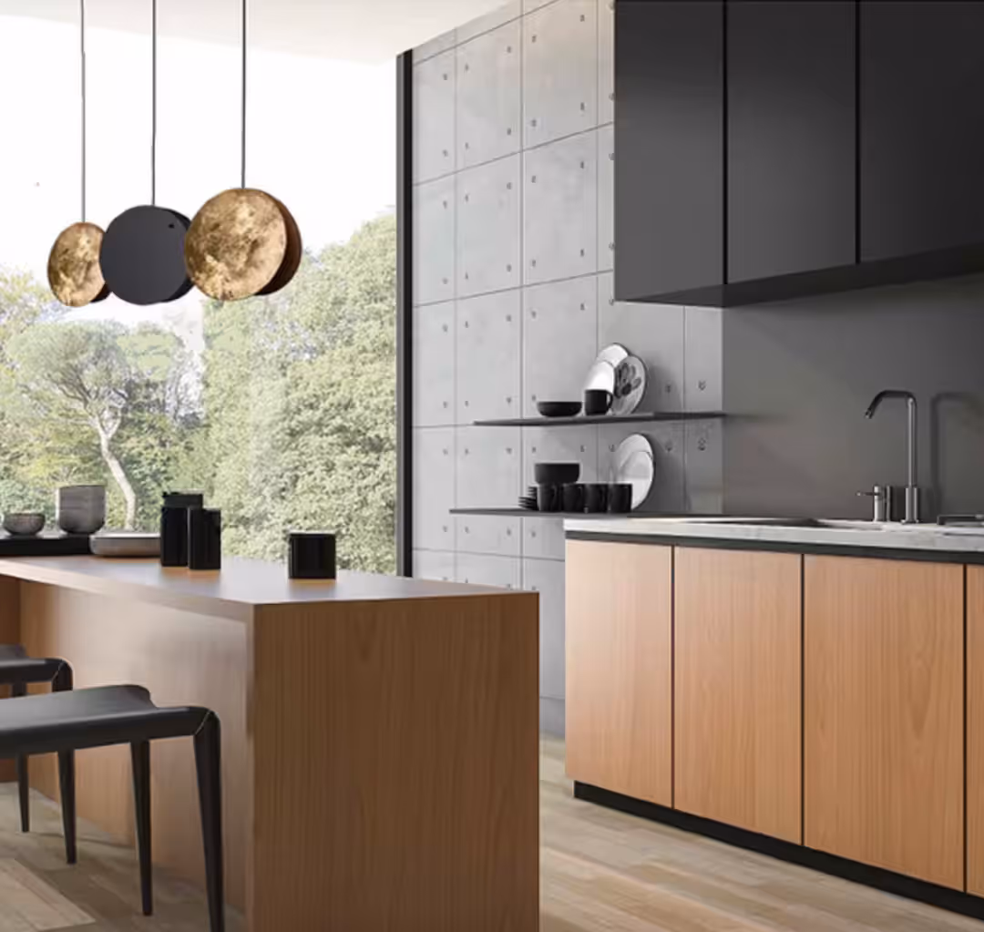 Modern kitchen design with clean lines and minimalist aesthetic